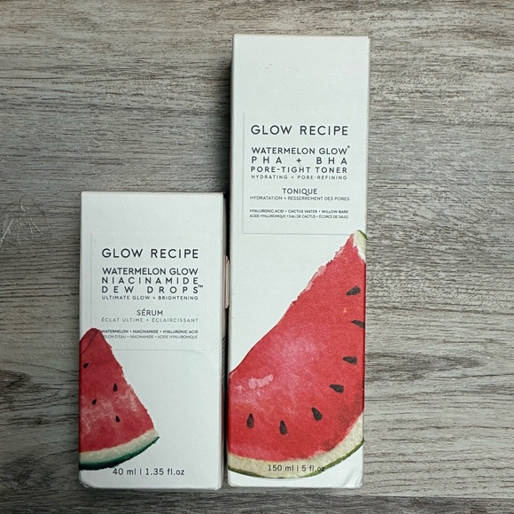 NEW Glow Recipe Watermelon Glow Skincare DuoToner + Niacinamide Dew Drops